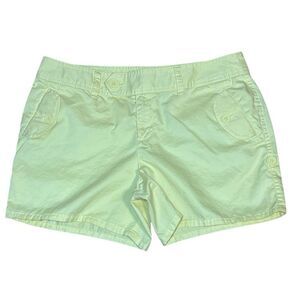 Moda Butter Yellow Cotton Shorts, midi, 10